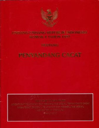 Image of Undang-Undang Republik Indonesia Nomor 4 Tahun 1997 tentang Penyandang Cacat