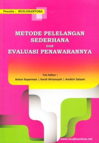 Image of Metode Pelelangan Sederhana dan Evaluasi Penawarannya
