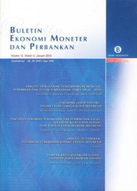 Image of Buletin Ekonomi Moneter dan Perbankan, Volume 12 Nomor 3, Januari 2010