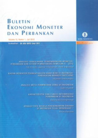 Image of Buletin Ekonomi Moneter dan Perbankan, Volume 15 Nomor 1, Juli 2012