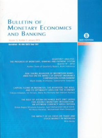 Image of Bulletin of Monetary Economics and Banking, Volume 15 Number 3, January 2013