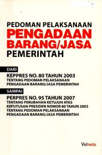 Image of Pedoman Pelaksanaan Pengadaan Barang/Jasa Pemerintah