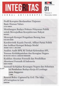 Image of Integritas: Jurnal Anti Korupsi Volume 1 No. 01, November 2015