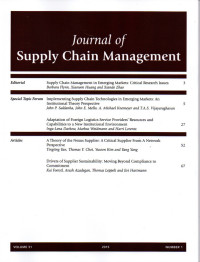 Image of Journal of Supply Chain Management, Volume 51 Number 1, 2015