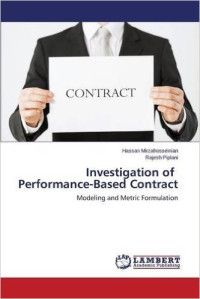 Image of Investigation of Performance Based Contract : Modeling and Metric Formulation