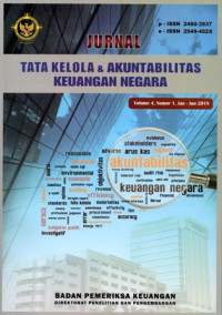 Image of Jurnal Tata Kelola & Akuntabilitas Keuangan Negara, Volume 4 Nomor 1, Jan - Jun 2018