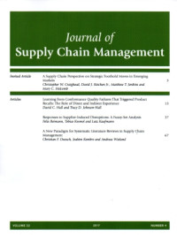 Image of Journal of Supply Chain Management, Volume 53 Number 4, 2017