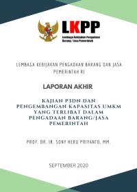 Image of Kajian P3DN dan Pengembangan Kapasitas UMKM yang Terlibat dalam Pengadaan Barang/Jasa Pemerintah