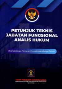 Image of Petunjuk Teknis Jabatan Fungsional Analis Hukum