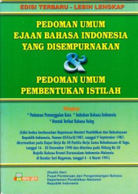 Image of Pedoman Umum Ejaan Bahasa Indoensia Yang Disempurnakan & Pedoman Untuk Pembentukan Istilah