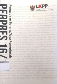 Image of Perpres 16/18: Pengadaan Barang/Jasa Pemerintah
