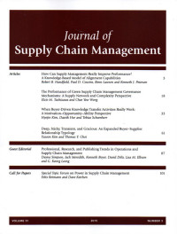 Image of Journal of Supply Chain Management, Volume 51 Number 3, 2015