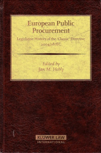 Image of European Public Procurement: Legislative History of the 'Classic' Directive 2004/18/EC