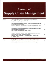 Image of Journal of Supply Chain Management, Volume 52 Number 1, 2016