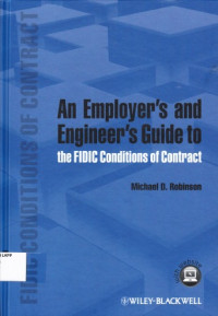 Image of An Employer's and Engineer's Guide to The Fidic Conditions of Contract
