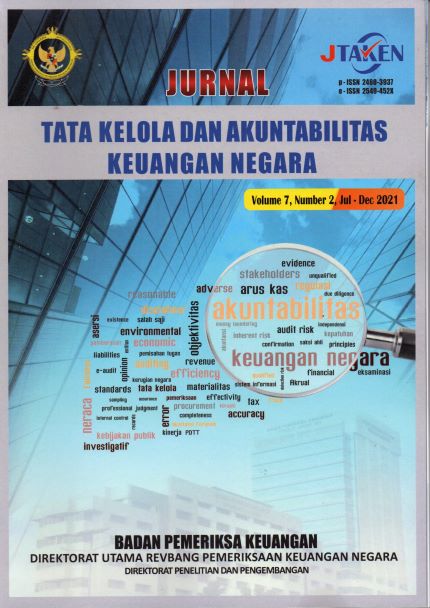 Jurnal Tata kelola & Akuntabilitas Keuangan Negara, Volumen 7 Number 2, Jul-Dec 2021